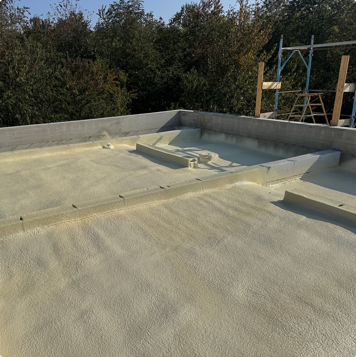 Scatto di una colata di poliuretano.